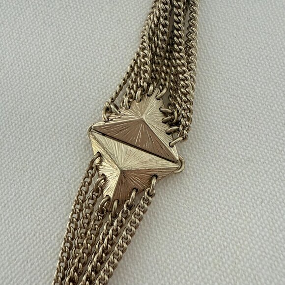 ✨ Vintage Multi-Strand Gold Tone Statement Necklace ✨ - Picture 4 of 10